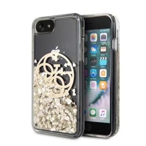 Guess iPhone 7/8/SE 2020 zoty/gold hard case Cirkle Liquid Glitter - 2860780178