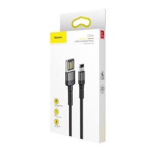 BASEUS kabel Lightning Cafule SE 2.4A/1m Czarny - Szary/Black - Gray - 2860780203