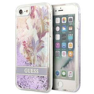 Guess iPhone SE 2022 / SE 2020 / 8 / 7 purple/fiolet hard case Flower Liquid Glitter - 2870614163