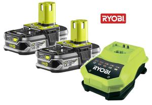 RYOBI RBC18LL15 2 x AKUMULATOR 1.5 Ah 18 V LI-ION ONE PLUS + ADOWARKA - 5133001914 - 2822062618