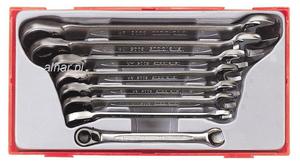 TENGTOOLS ZESTAW KLUCZY PASKO-OCZKOWYCH Z GRZECHOTK 8PC TT6508RAF CALOWY - 109730200