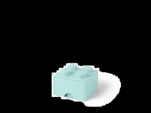 LEGO 40051742 Pojemnik na klocki z szuflad 2x2 turkusowy - 2852551370