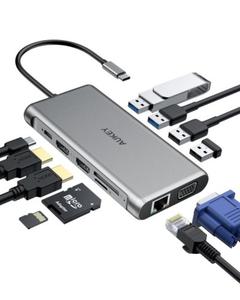 HUB USB C CB-C78 12W1 RJ45 HDMI 4K PD 100W - 2878197155