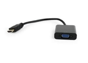 Adapter GEMBIRD A-HDMI-VGA-04 (HDMI M - D-Sub (VGA) F; 0,15m; kolor czarny) - 2876149933