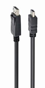 Kabel GEMBIRD CC-DP-HDMI-3M ( DisplayPort M - HDMI M -; 3m; kolor czarny) - 2878446847