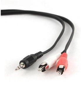 Kabel GEMBIRD CCA-458-5M (2x Cinch M - Mini Jack M; 5m; kolor czarny) - 2876062126