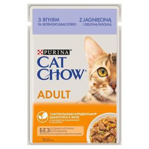 Purina Cat Chow Adult Jagnicina i Zielona fasola w galarecie - mokra karma dla kota - 85 g - 2878326974