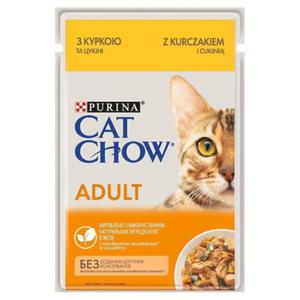 PURINA CAT CHOW Adult mokra karma dla kota z kurczakiem i cukini 85g - 2876150714