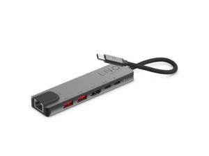 HUB USB-C 6IN1 PRO MULTIPORT (HDMI 2.0 4K/60HZ, USB-C PD 100 W DO ZASILANIA, USB-C 3.2, 2X USB-A 3.2, GBIT ETHERNET) - 2878199055