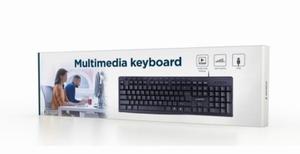 KLAWIATURA MULTIMEDIALNA KB-UM-107 USB, US LAYOUT, CZARNA - 2878447743