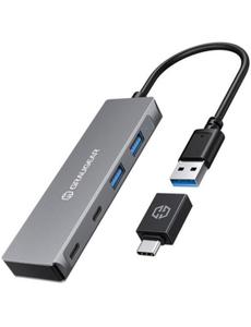 Koncentrator USB Graugear, 4 porty, 2x USB-A, 2x USB-C, z adapterem USB-C - 2878450646