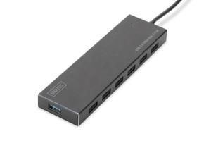 HUB USB 3.0/KONCENTRATOR 7XUSB 3.0 SUPERSPEED, AKTYWNY, ALUMINIUM DA-70241-1 - 2878654280