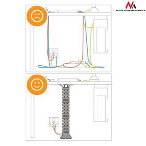 Organizator kabli/maskownica do biurka Maclean, 75cm, srebrna, MC-768 S - 2878769013