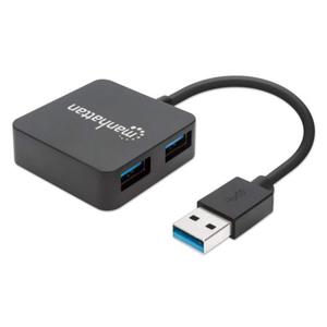 4-Portowy Mini Hub USB 3.0 Rozdzielacz 4x USB-A Manhattan - 2878769683