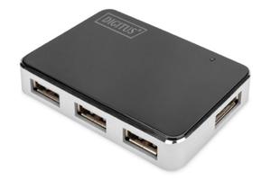 HUB 4-portowy USB 2.0 HighSpeed aktywny, czarno-srebrny - 2878769899