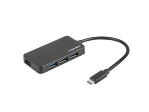 USB 3.0 HUB, Silkworm, 4-portowy, Czarny | 4-portowy koncentrator Natec z USB 3.0 | Jedwabnik NHU-1343 | 0,15 m | Czarny | USB typu C - 2878769909