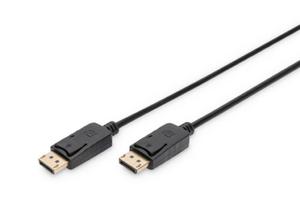 Kabel DP/DP M/M z zatrzaskami czarny 3m DisplayPort 4K 60Hz UHD - 2878770505