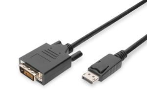 Kabel DP/DVI-D (24+1) M/M z zatrzaskiem czarny 3m Displayport 1080p 60Hz FHD - 2878770530