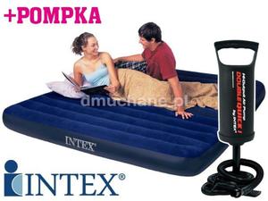 Materac welurowy Classic King 183 x 203 x 22 cm INTEX 68755 + pompka 68612 - 2077772380