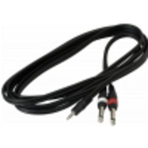 RockCable Patch Cable - 2 x TS Jack (6.3 mm / 1/4) to TRS Jack (3.5 mm / 1/8) - 3 m / 9.8 ft.s - 2873103270