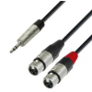 Adam Hall Cables K4 YWFF 0300 - Kabel audio REAN jack stereo 3,5 mm - 2 x XLR eskie, 3 m - 2872092897