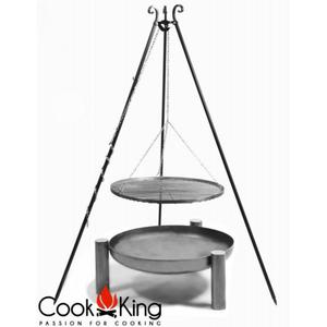 COOK KING GRILL STAL CZARNA 60CM + PALENISKO PALMA 70CM - ZESTAW - 2844189717