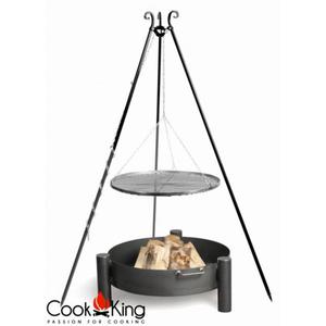 COOK KING GRILL STAL CZARNA 70CM + PALENISKO HAITI 80CM - ZESTAW