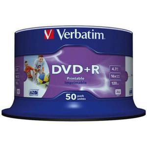Pyta DVD+R VERBATIM AZO, 4,7GB, prdko 16x, cake, 50szt., do nadruku - 2860733563