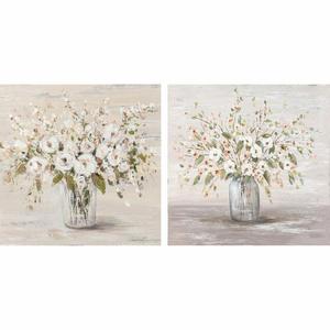 Emaga Obraz DKD Home Decor 90 x 2,4 x 90 cm Wazon Shabby Chic (2 Sztuk) - 2876369529