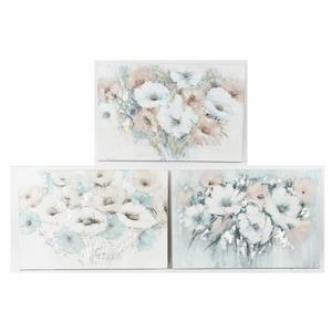 Emaga Obraz DKD Home Decor 120 x 3,5 x 80 cm Kvety Shabby Chic (3 Czci) - 2876369588