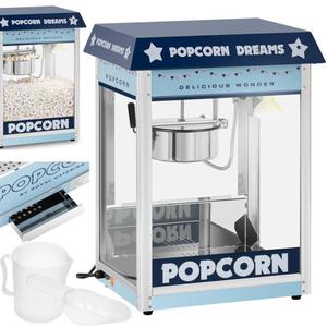 Emaga Maszyna automat urzdzenie do praenia popcornu retro TEFLON 1600 W 5-6 kg/h - niebieska - 2876966186