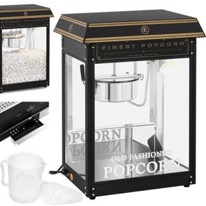 Emaga Maszyna automat urzdzenie do praenia popcornu retro TEFLON 1600 W 5-6 kg/h - czarno-zota - 2876966187