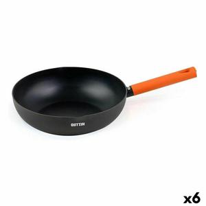 Emaga Patelnia Wok Quttin Gastro Czarny Pomaraczowy 47 x 29 x 8 cm (6 Sztuk) - 2877538041