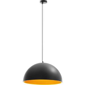 Emaga Lampa wiszca nowoczesna 1 punktowa ksztat kopuy - czarno zota - 2877988243