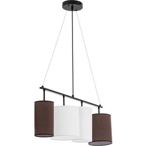 Emaga Lampa sufitowa nowoczesna 4 punktowa E14 - biao brzowa - 2877988244