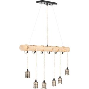 Emaga Lampa sufitowa wiszca LOFT 6 punktowa E27 - drewniana belka - 2878332670