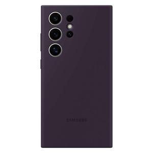 Emaga Oryginalne etui silikonowe pokrowiec do Samsung Galaxy S24 Ultra Silicone Case ciemnofioletowe - 2878332707