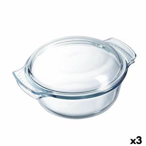 Emaga Naczynie do Piekarnika Pyrex Classic Vidrio Z pokrywk Przezroczysty Szko 33 x 26 x 12 cm (3 Sztuk) - 2878336741