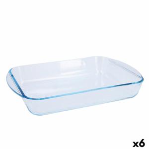 Emaga Naczynie do Piekarnika Pyrex Classic Vidrio Prostoktny Przezroczysty Szko 35 x 23 x 6 cm (6 Sztuk) - 2878336749