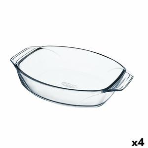 Emaga Naczynie do Piekarnika Pyrex Irresistible Owalna Przezroczysty Szko 39,5 x 27,5 x 7 cm (4 Sztuk) - 2878336758