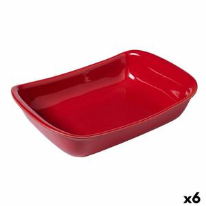 Emaga Naczynie do Piekarnika Pyrex Supreme Prostoktny Czerwony 30,2 x 20 x 7,4 cm Ceramika (6 Sztuk) - 2878336766