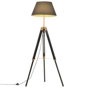 Emaga Lampa podogowa na trjnogu, czarno-zota, drewno, 141 cm - 2878341090