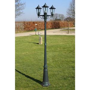Emaga Stojca lampa ogrodowa 3-ramienna, 215 cm, ciemnozielona/czarna - 2878343482