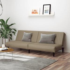 Emaga 2-osobowa sofa, cappuccino, sztuczna skra - 2878345425