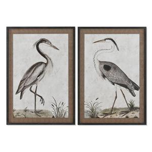 Emaga Obraz Home ESPRIT Ptak Orientalny 70 x 4 x 100 cm (2 Sztuk) - 2878346368