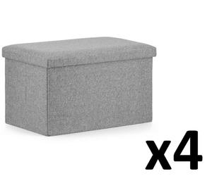 Emaga Pufa skadana XL - 60x38x38cm szara x 4 - 2878887167