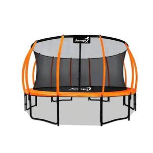 Emaga Trampolina Ogrodowa Jumpi 435cm/14FT Maxy Comfort Plus Pomaraczowa Z Wewntrzn Siatk