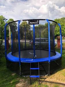 Emaga Trampolina Ogrodowa Jumpi 252cm/8FT Maxy Comfort Niebieska Z Wewntrzn Siatk - 2861711549