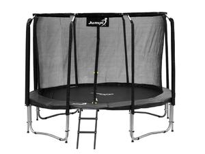 Emaga Trampolina Ogrodowa Jumpi 374cm/12FT Maxy Comfort Czarna Z Wewntrzn Siatk - 2868768178