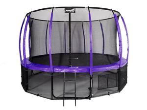 Emaga Trampolina Ogrodowa Jumpi 487cm/16FT Maxy Comfort Plus Fioletowa Z Wewntrzn Siatk - 2861718512